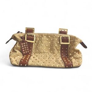 Y2K Be & D Garbo Leather Studded Satchel Duffle Bag TLC PROJECT